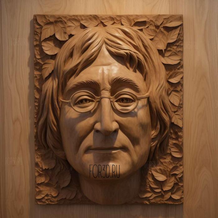 john lennon 1 stl model for CNC